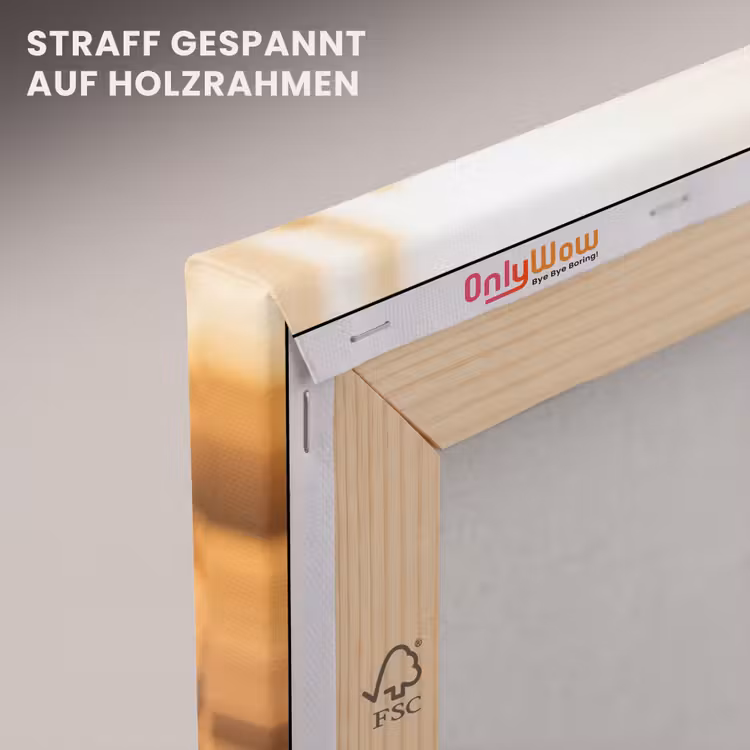 Rietpluimen - Gras - Zonsondergang - Goud - Serene canvas 2cm klein -uniquesellingpoint_afwerking-onlywow_DE