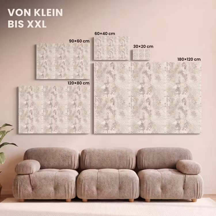 Slang - Patroon - Beige canvas 2cm klein 34 -Xsfeer8_DE