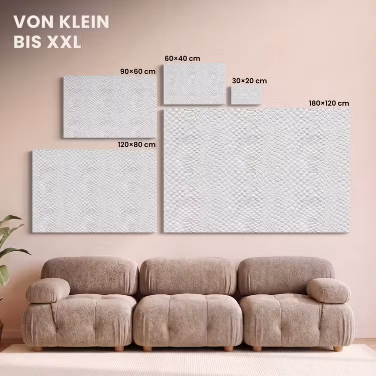 Slang - Patroon - Wit canvas 2cm klein 34 -Xsfeer8_DE