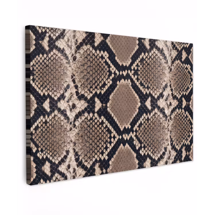 Slangenprint - Python - Bruin canvas 2cm klein -z3d