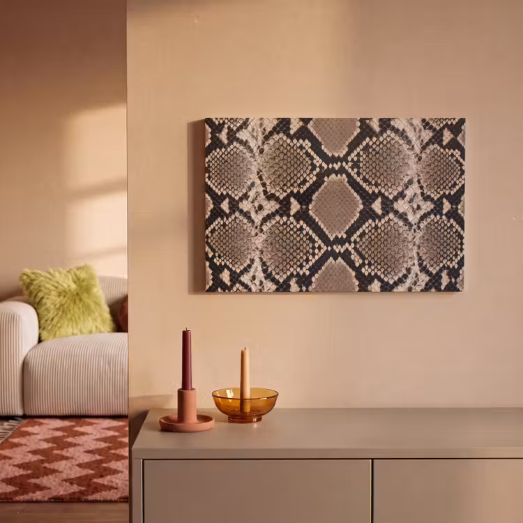 Slangenprint - Python - Bruin canvas 2cm klein -sfeer1