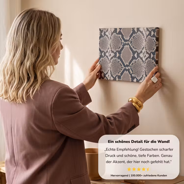 Slangenprint - Python - Bruin canvas 2cm klein -Xsfeer7_DE