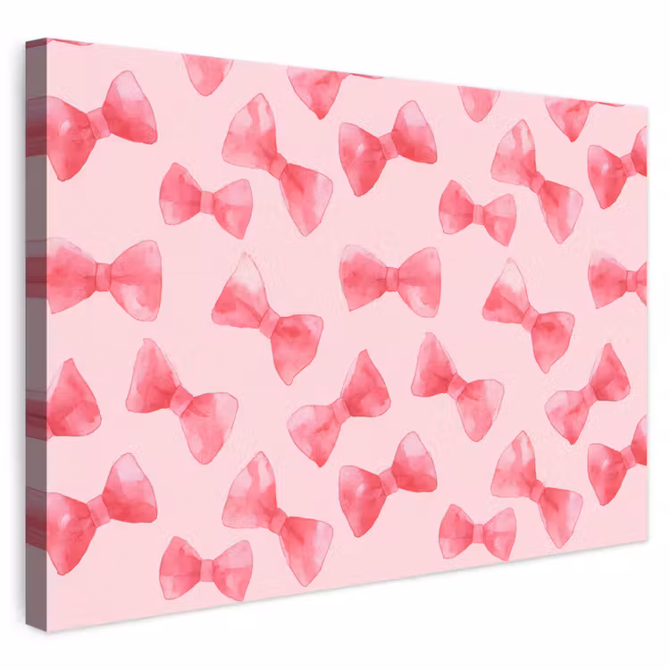 Strikken - Aquarel - Roze canvas 2cm klein 34 -3d