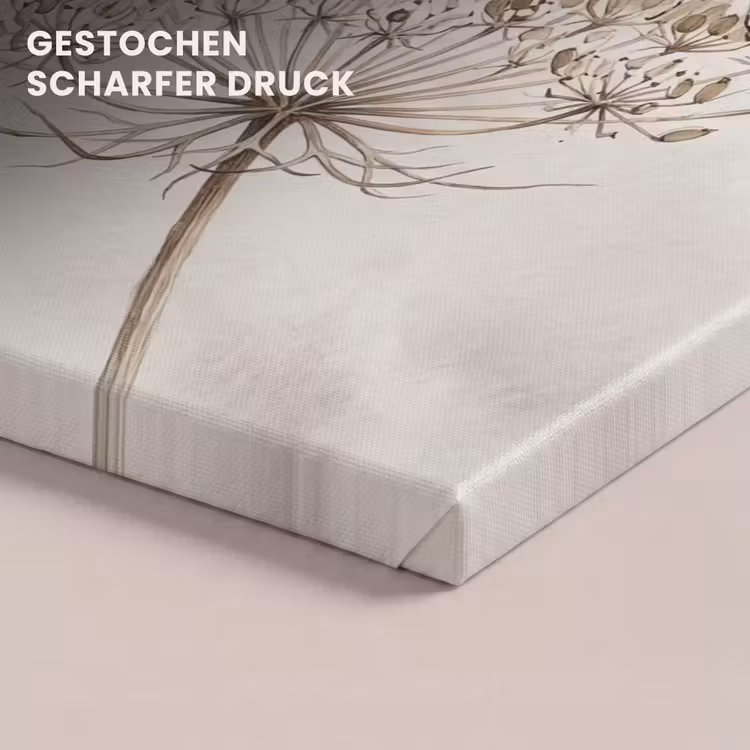 Vlinder - Bloem -Natuur - Beige canvas 2cm klein -uniquesellingpoint_afwerking-onlywow_DE