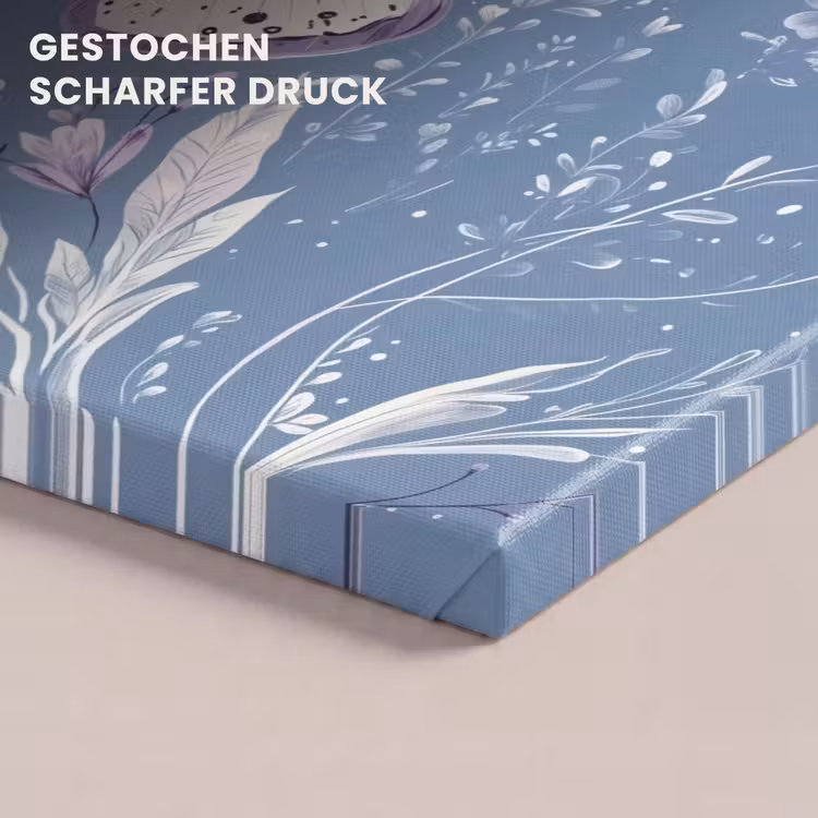 Vlinder - Bloemtakken - Lichtblauw canvas 2cm klein -uniquesellingpoint_afwerking-onlywow_DE