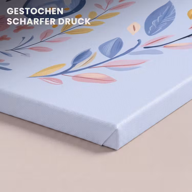Vlinder - Lichtblauw - Sierlijk - Bloemen canvas 2cm klein -uniquesellingpoint_afwerking-onlywow_DE