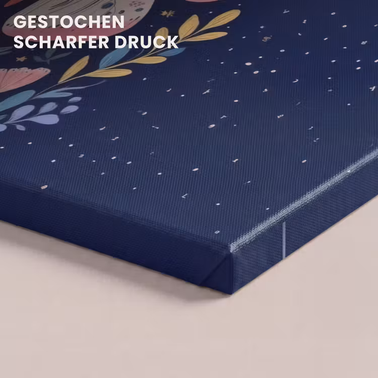 Vlinder - Maan - Bloemen - Sterrenhemel canvas 2cm klein -uniquesellingpoint_afwerking-onlywow_DE