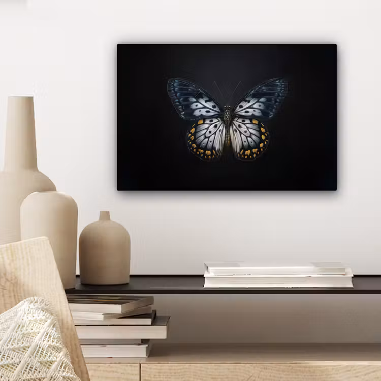 Vlinder - Monochroom - Balans canvas 2cm klein -closeup_print_DE