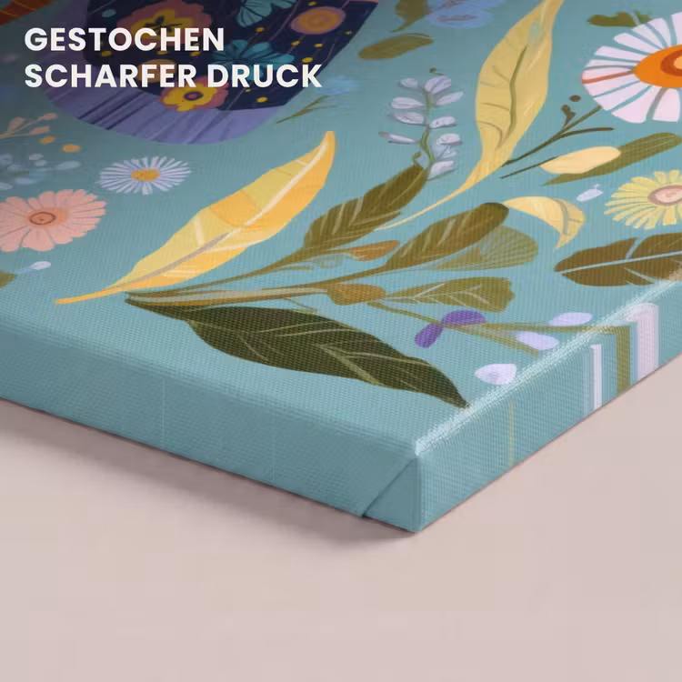 Vlinder - Sierlijk - Bloemen - Bladeren canvas 2cm klein -uniquesellingpoint_afwerking-onlywow_DE