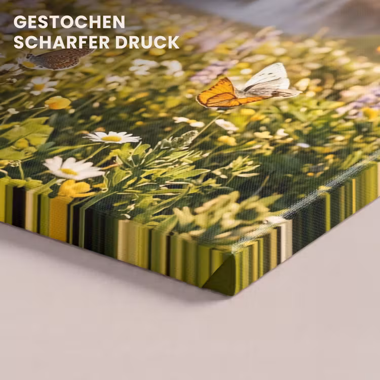 Vlinders - Waterval - Bloemenveld canvas 2cm klein -closeup_print_DE