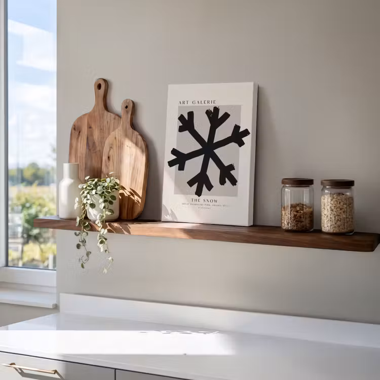 Sneeuwvlok - Kerstmis - Zwart - Feestdagen canvas 2cm klein -atmosphere_sfeer3_global