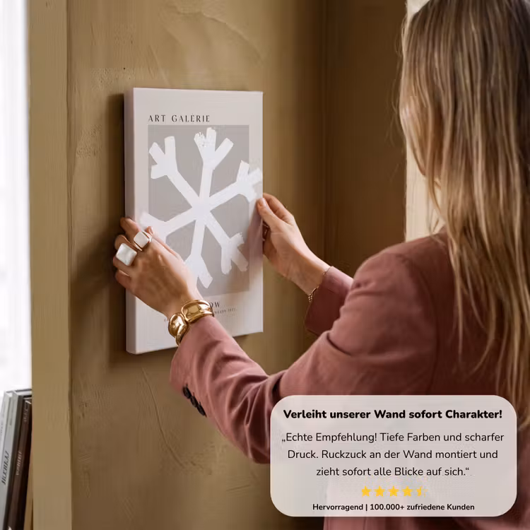 Sneeuwvlok - Wit - Winter - Kerst canvas 2cm klein -Xsfeer7_DE
