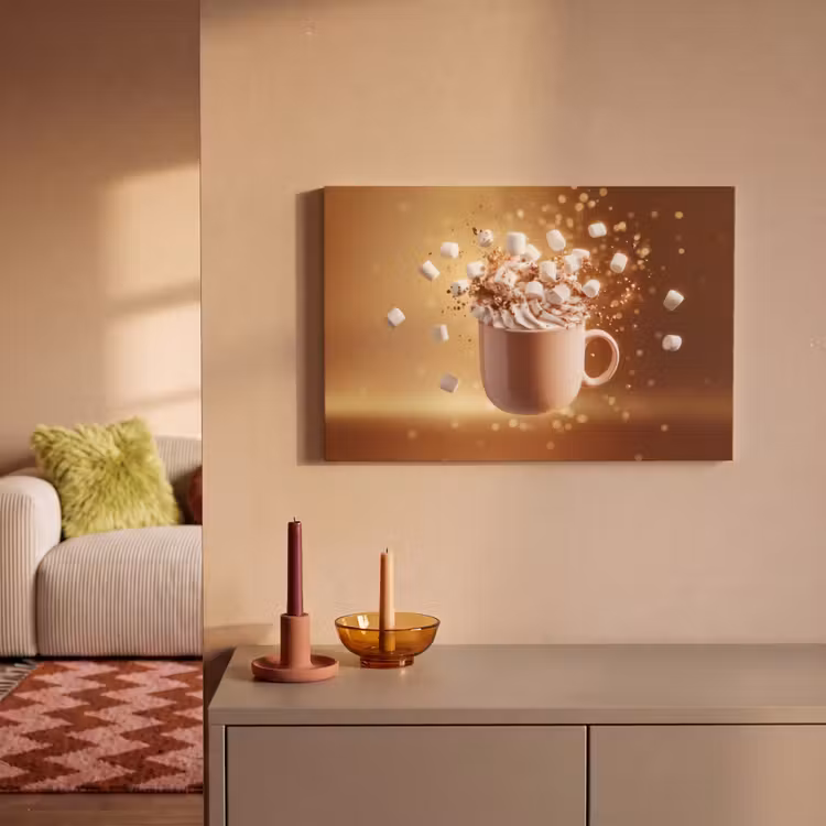Chocomelk - Drinken - Warm - Bruin canvas 2cm klein -sfeer1