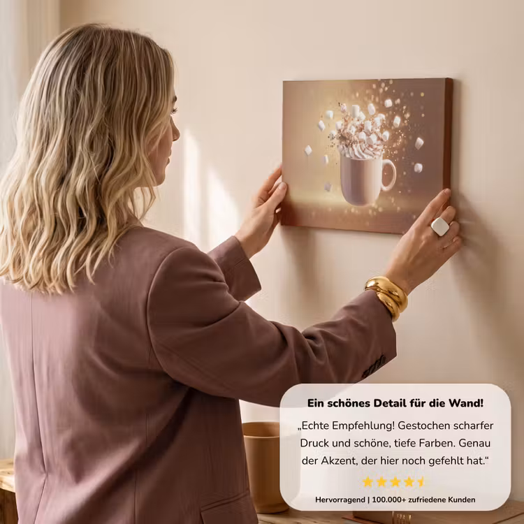 Chocomelk - Drinken - Warm - Bruin canvas 2cm klein -sfeer3
