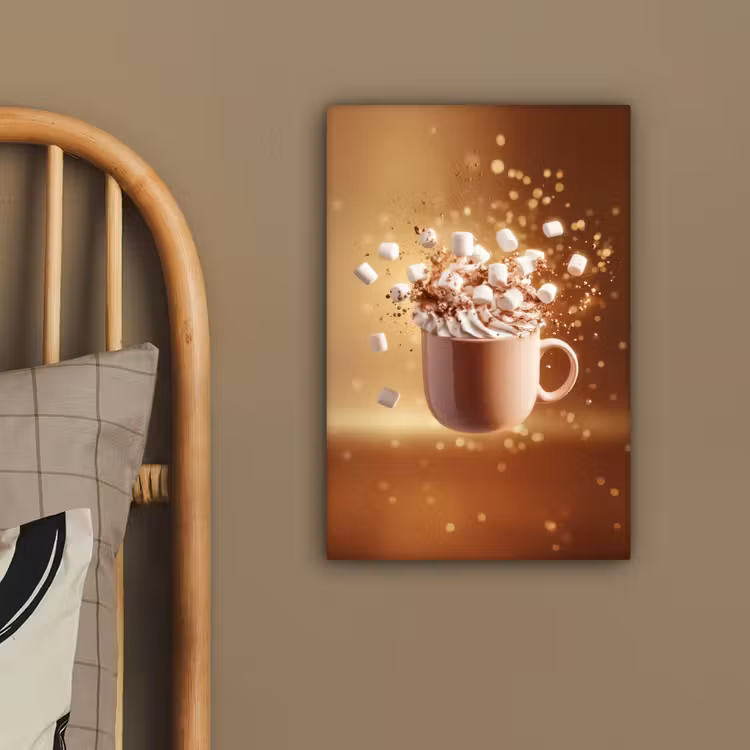 Chocomelk - Drinken - Warm - Bruin canvas 2cm klein -uniquesellingpoint_afwerking-onlywow_DE
