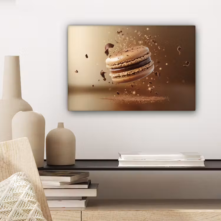 Chocolade - Macarons - Eten - Snoep canvas 2cm klein -sfeer6