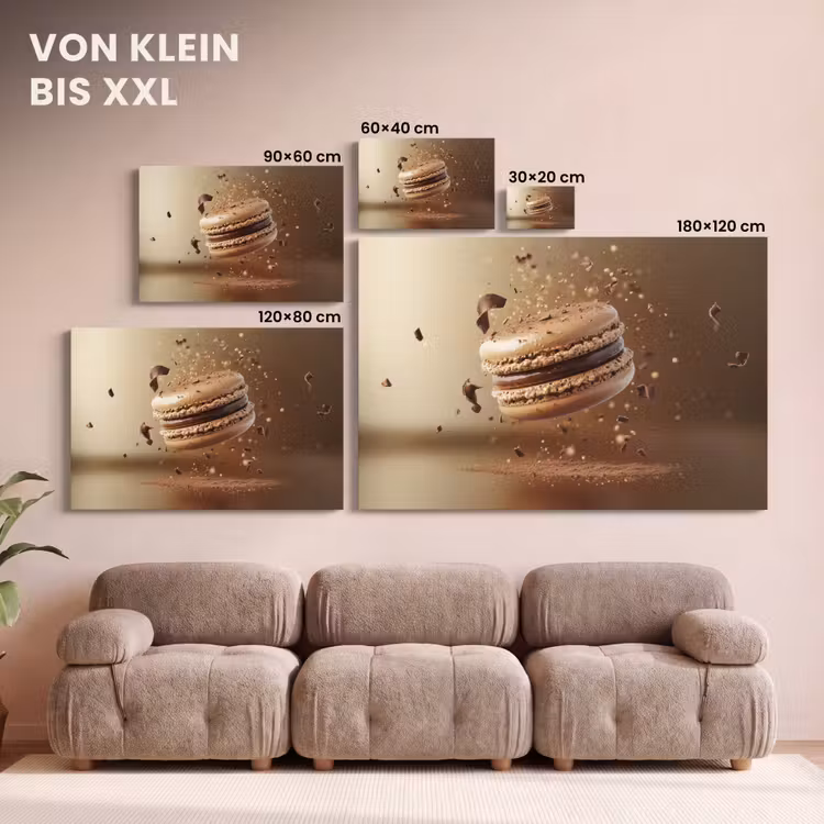 Chocolade - Macarons - Eten - Snoep canvas 2cm klein -Xsfeer8_DE