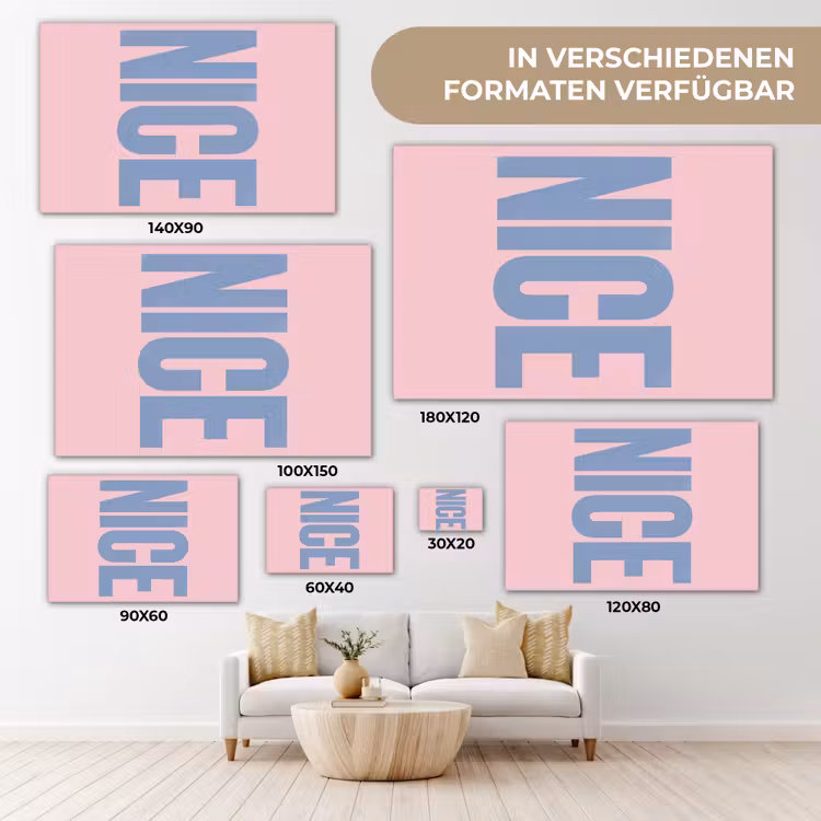 Nice - Paars - Roze canvas 2cm klein -Xsfeer8_DE
