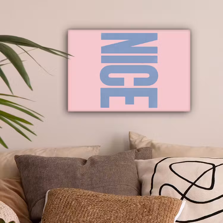 Nice - Paars - Roze canvas 2cm klein -sfeer1