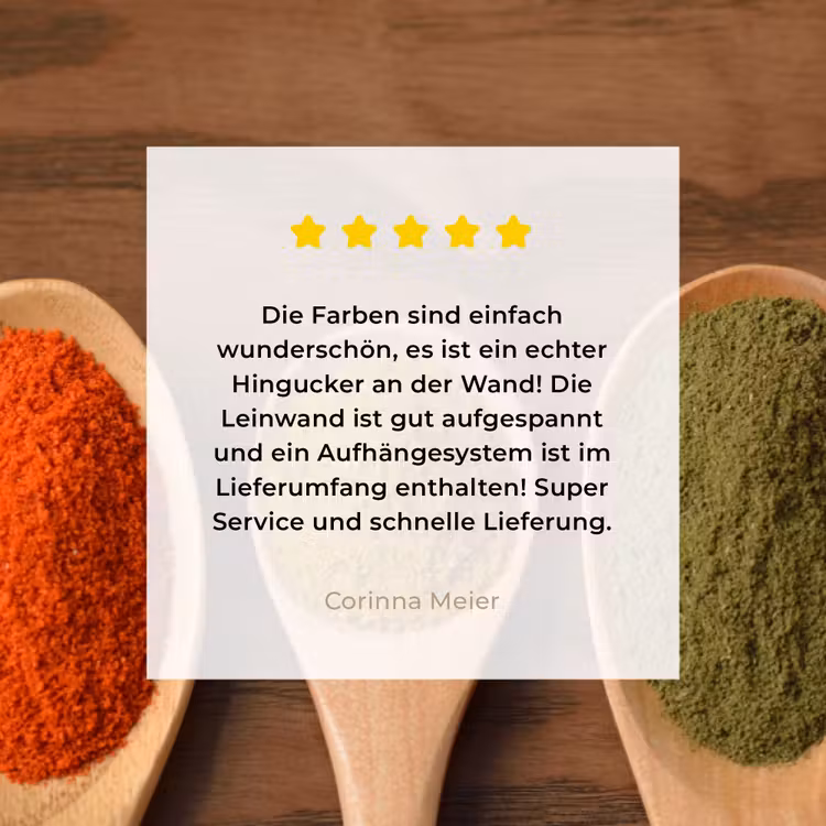 Pollepel - Kruiden - Eten - Specerijen - Tafel canvas 2cm klein -Xsfeer7_DE