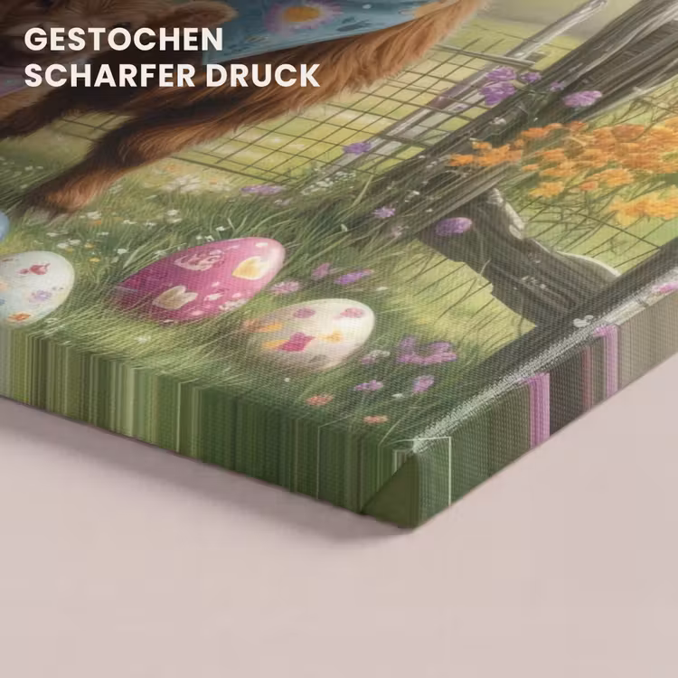 Schotsehooglanders - Paaseieren - Lente canvas 2cm klein -closeup_print_DE