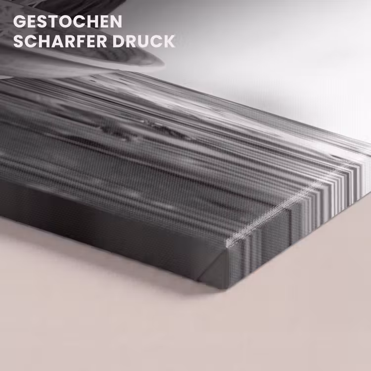 Schotse Hooglander - Spaghetti - Dieren - Zwart wit canvas 2cm klein -closeup_print_DE