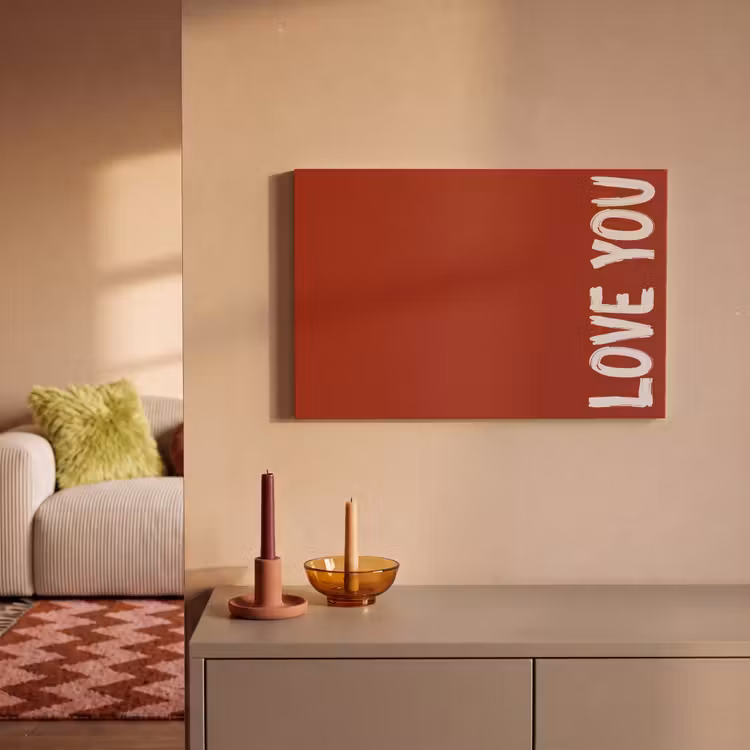 Schuin - Loveyou - Rood canvas 2cm klein -sfeer1