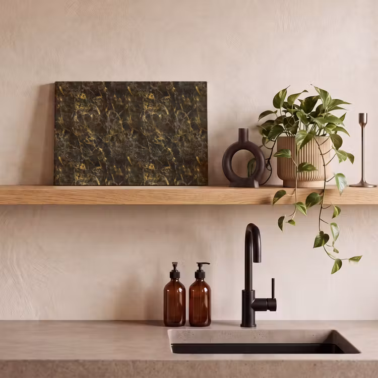Zwart - Marmer - Goud canvas 2cm klein 34 -sfeer3