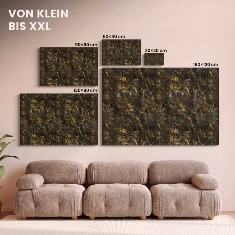 Zwart - Marmer - Goud canvas 2cm klein 34 -Xsfeer8_DE