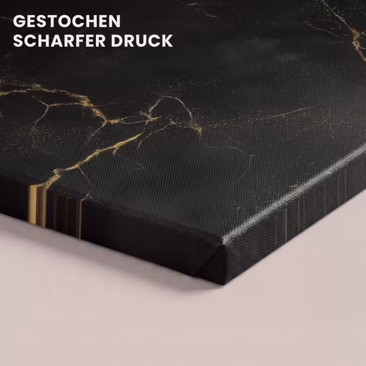 Zwart marmer - Gouden aders - Klassiek canvas 2cm klein -uniquesellingpoint_afwerking-onlywow_DE