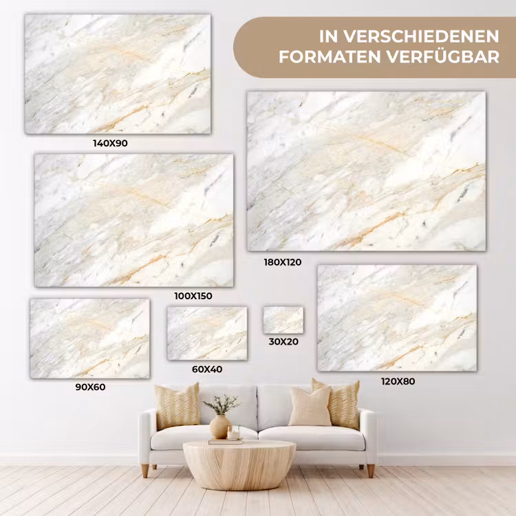 Zwart-wit foto van marmer canvas 2cm klein -Xsfeer8_DE