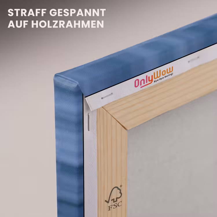 Zeemeeuw - Oceaan - Blauw canvas 2cm klein -uniquesellingpoint_afwerking-onlywow_DE