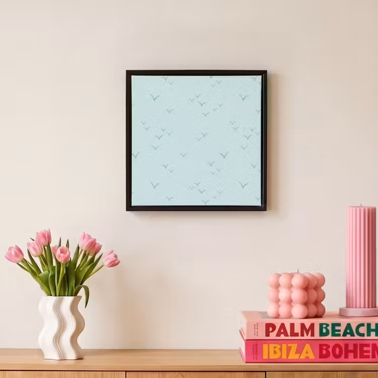 Meeuwen - Mint - Patroon Canvas met baklijst klein 1124 -atmosphere_sfeer1_global