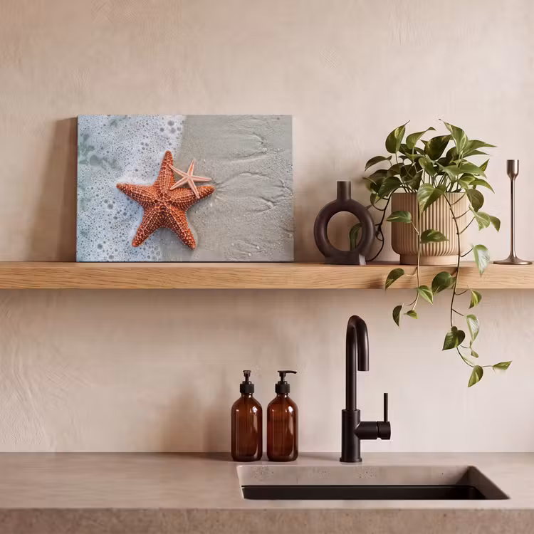 Zeester - Strand - Zee canvas 2cm klein -sfeer3