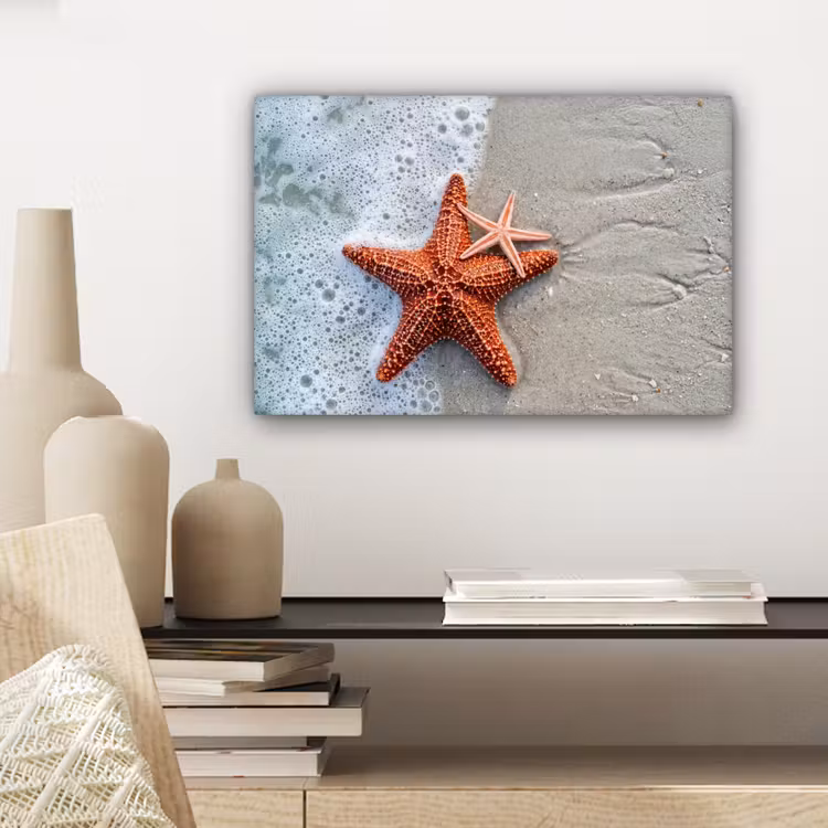 Zeester - Strand - Zee canvas 2cm klein -sfeer6