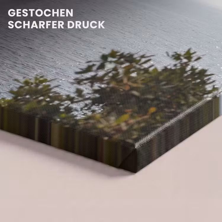 Leinwandbild - Segelboot – Bäume – Wasser - Zeilboot - bomen - water canvas 2cm klein