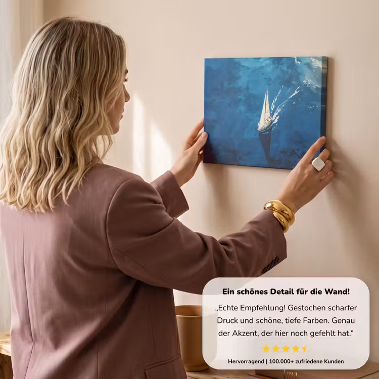 Zeilboot - Water - Abstract - Schaduw canvas 2cm klein -sfeer3