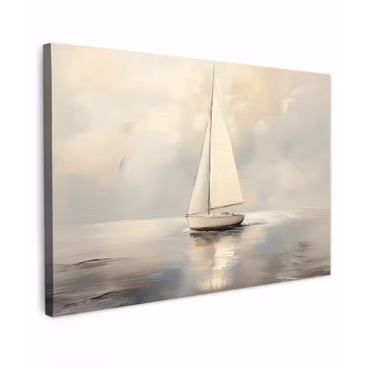 Zeilschip - Zee - Bewolkt canvas 2cm klein -z3d