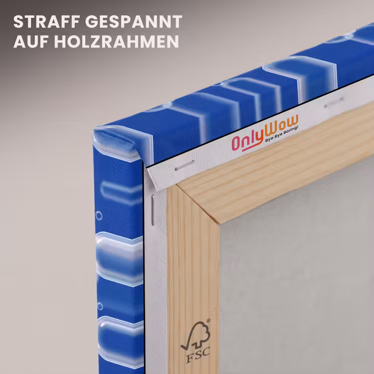 Bubbels - Patroon - Blauw canvas 2cm klein -uniquesellingpoint_afwerking-onlywow_DE