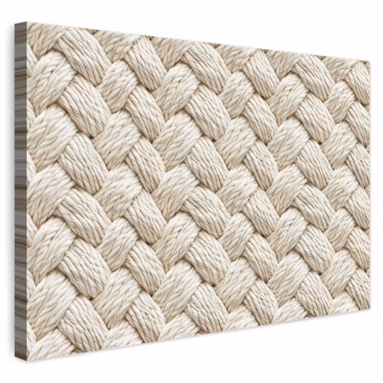 Touw - Gebreid - Beige canvas 2cm klein 34 -3d