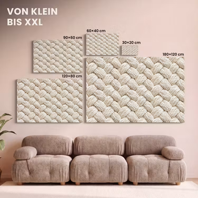 Touw - Gebreid - Beige canvas 2cm klein 34 -Xsfeer8_DE