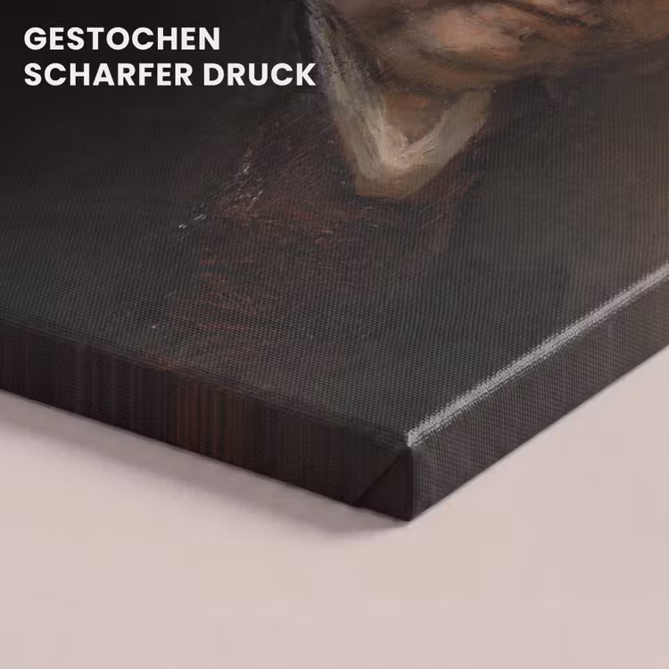Zelfportret - Schilderij van Rembrandt van Rijn canvas 2cm klein -uniquesellingpoint_afwerking-onlywow_DE