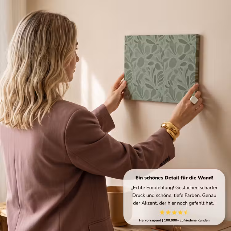 Sereen - Bladeren - Groen canvas 2cm klein 34 -sfeer3