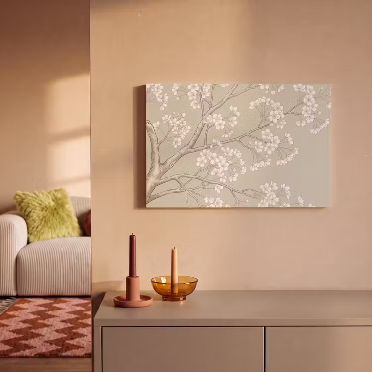 Sereen - Bloesem - Wit canvas 2cm klein -sfeer1