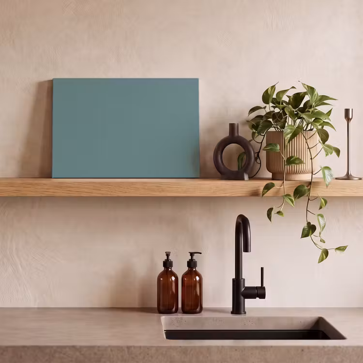 Serene - Teal - Blauw canvas 2cm klein 34 -sfeer3