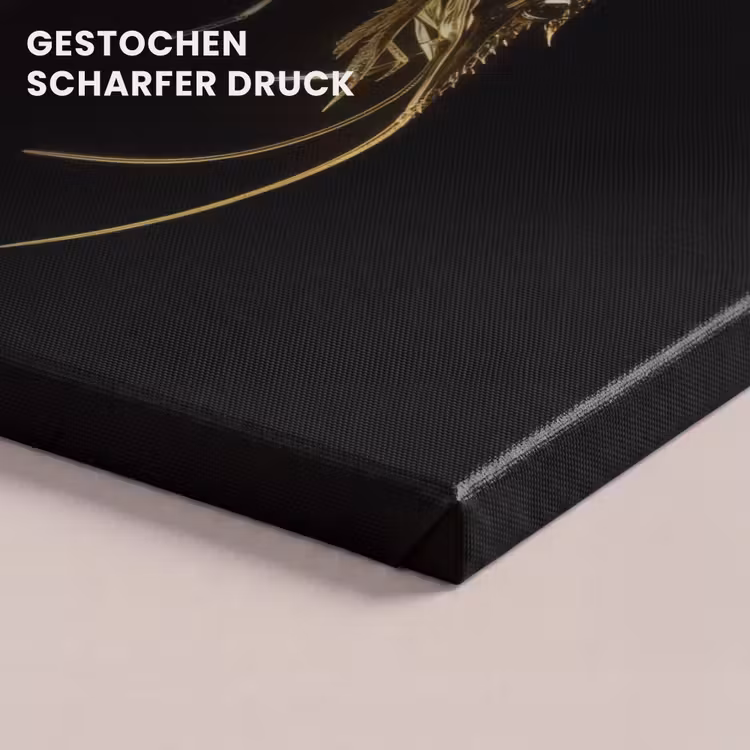 Garnalen - Zwart - Goud - Dieren canvas 2cm klein -uniquesellingpoint_afwerking-onlywow_DE