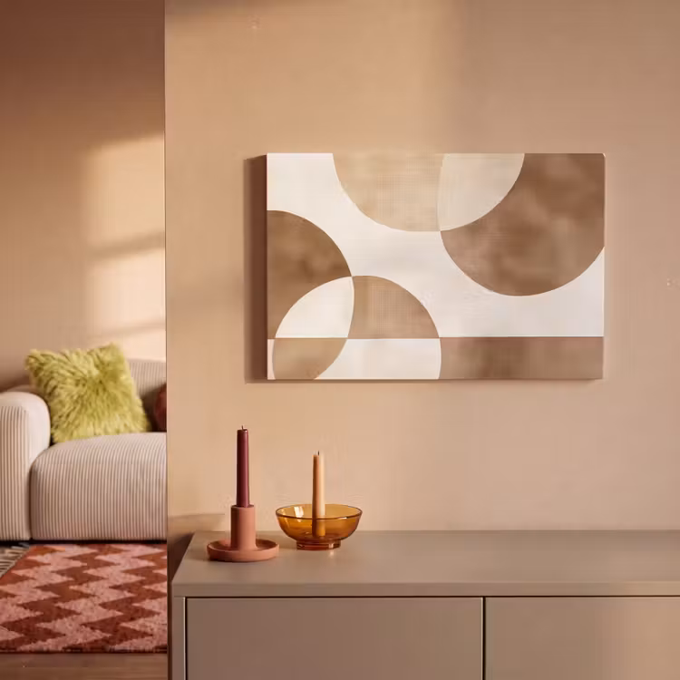 Snijdende cirkels - Overlappende vlakken canvas 2cm klein -sfeer1