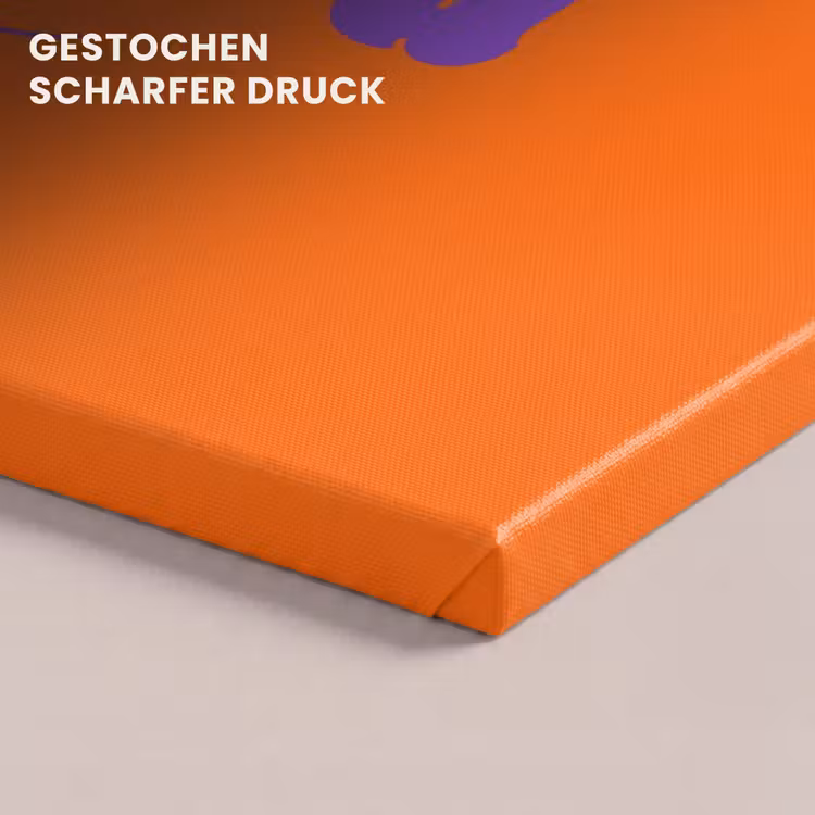 See the good - Paars - Oranje - Smiley canvas 2cm klein -closeup_print_DE