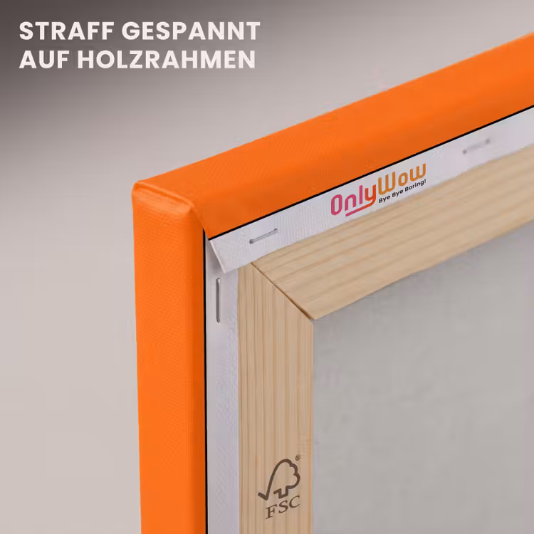 See the good - Paars - Oranje - Smiley canvas 2cm klein -uniquesellingpoint_afwerking-onlywow_DE
