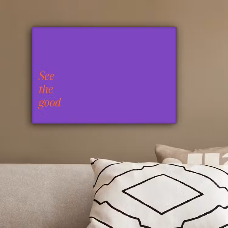 See the good - Oranje - Paars canvas 2cm klein -closeup_print_DE